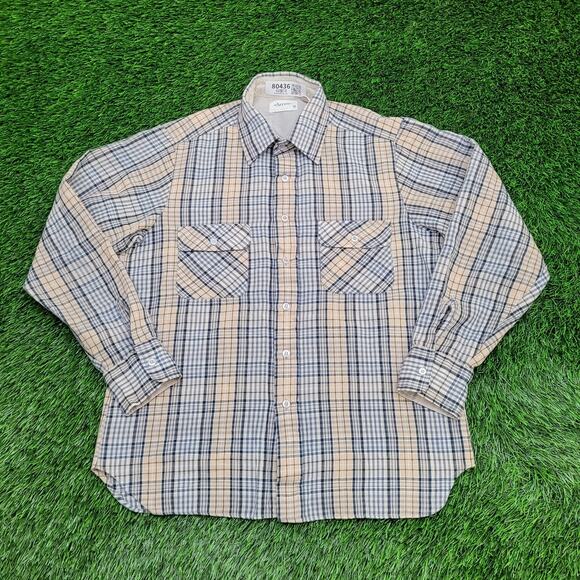 Vintage 90s Arrow Western Button Shirt Medium 21x28 Plaid - Picture 1 of 12